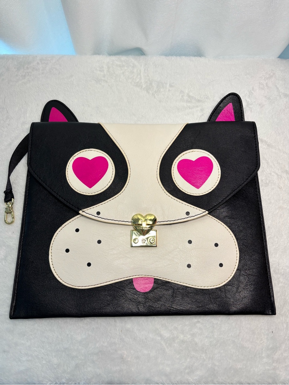 Betsey Johnson French bulldog clutch - Picture 1 of 8